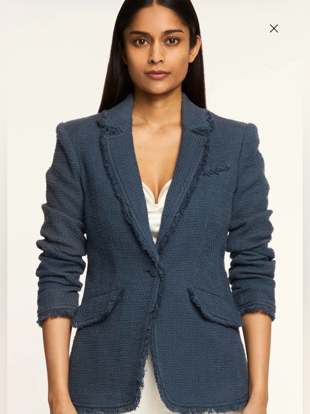 Cinq à Sept Khloe Navy Bouclé Blazer Size 4 – $395 Retail